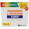 Massigen, Magnesio e Potassio Forte, Integratore 24+6 Bustine