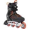 K2 F.i.t. 80 Alluminio, Pattini in Linea Uomo, Nero-Rosso, EU: 45 (UK: 10.5 / US: 11.5)