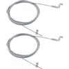 LT Easiyl 2 Pezzi Tosaerba Z Testa Cavo Acceleratore 2000 Mm Z Gancio Motore Cavo Freno Motore Tosaerba Z estremità Cavo Acceleratore Flessibile Diametro 1,5 Mm