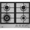 Beko Piano Cottura a Gas 4 Fuochi 60 cm colore Inox - HIAW64226SXE