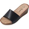 JOMIX Ciabatte Donna Estive Eleganti Sandali Donna Zeppa Comodi Pantofole Estivi Casual SD8208-1 (Nero, 39)