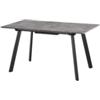Tavolo allungabile wilder nero e cemento, 140-180x80x76 cm