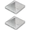 Alberts 215330 - Tappo per pali in legno, forma alta, in alluminio pressofuso, 120 x 120 mm, set da 2 pezzi