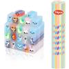 YUKOVEP 74Pcs Matite con Gomma Bambini,37 Gomme Cancellare Divertenti & 37 Matite | Bambini Adatta Regalini Fine Festa Compleanno,per Battesimo Bambini Compleanno Dopo Festa