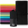 Blumtal asciugamano microfibra 120x60 cm - asciugamano palestra microfibra asciugatura rapida - asciugamani palestra donna - asciugamani microfibra da viaggio - asciugamani microfibra palestra - nero