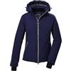 killtec Donna Giacca da sci/giacca funzionale con cappuccio e paraneve con chiusura a cerniera KSW 104 WMN SKI JCKT, midnight, 42, 42041-000