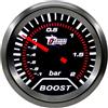 ETOPARS Auto Turbo Boost Manometro 2 Pollici 52mm Turbo Boost Misuratore | Universale -1 to 2 Bar Boost Puntatore Indicatore Calibro Bianco Luce Boost Pressione Strumenti Fumo
