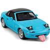 IMTFZCT 1/32 Mazda Miata MX-5 Alloggiato modellino auto pull-back giocattolo con luce e suono, tettuccio rimovibile, regalo per bambini dai 4 ai 7 anni (blu)