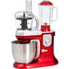 Innoliving Impastatrice con Frullatore e Robot da Cucina Innoliving INN-721, Rosso 6.5 Litri, 1200 Watt Standard