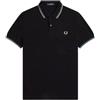 Fred Perry POLO M3600 BLK/CYBLU/LGTRST-T45 M