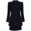 CHANEL Pre-Owned - Set bottoni Coco Mark 1997 - Donna - lana/seta/spandex/elastam/nylon - Taglia unica - Blu