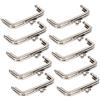 TOPINCN 10Pcs Portamonete con Chiusura a Clip Forniture Bocca Liscia Quadrato 8,5 Cm Rettangolare in Metallo Chiusura per Gioielli Chiusura per Collana Chiusura per Borsa Colorata