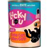 Lucky Lou Adult 24 x 400 g umido gatto - Pollame e Anatra