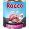 Rocco Junior 6 x 800 g Umido cane - Tacchino con Cuori di Vitello e Riso