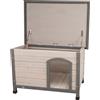 Trixie Natura Cuccia per cani Trixie Natura Classic con tetto piatto - S-M: L 85 x P 60 x H 58 cm, grigio