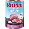 Rocco Junior 6 x 400 g umido per cane - Tacchino con Cuori di Vitello e Riso