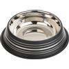 zooplus Exclusive Ciotola in acciaio Silver Line per cani nero opaco - 200 ml, Ø 15 cm