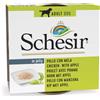 Schesir 6 x 150 g Alimento umido per cani - Pollo e Mela