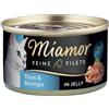 Miamor Delicato Filetto in Gelatina - lattine 6 x 100 g - Tonno chiaro & Gamberetti