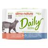 Almo Nature Daily 6 x 70 g umido per gatto - Mix 2: Tonno e Salmone, Merluzzo e Gamberetti