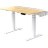 Dezctop Scrivania Gaming Dezctop Bifrost Elite 120 (senza Pannelli D-Board) - Gambe motorizzate, efficiente sistema di gestione dei cavi, include due ripiani in fibra ad alta densità, Colore Bianco Ripiano Rovere