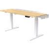 Dezctop Scrivania Gaming Dezctop Bifrost Elite 160 (senza Pannelli D-Board) - Gambe motorizzate, efficiente sistema di gestione dei cavi, include due ripiani in fibra ad alta densità, Colore Bianco Ripiano Rovere