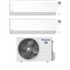 Panasonic Climatizzatore Condizionatore Dual Split PANASONIC 7000+9000 Btu Serie ETHEREA WHITE Inverter Con CU-2Z41TBE WI-FI INTEGRATO 7+9 A+++/A++