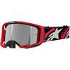 Alpinestars mascherina Vision 8 Luar Goggle - 3080 Red mirrored Silver