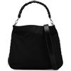 Gucci Pre-Owned - Borsa a tracolla con bambù 2000-2015 - Donna - nylon/pelle di vitello - Taglia unica - Nero