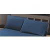SpazioTessile Lenzuolo Con Angoli o Federe Jersey importazione 100% cotone Tinta Unita 3 Misure 8 colori (Blu, Coppia Federe)