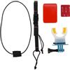 MAXY SET SURF SUPPORTO BOCCA + GALLEGGIANTE BLU PER GOPRO NYLOX TREVI AKASO APEXCAM COOAU WOLFANG EZVIZ