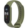 MAXY CINTURINO SILICONE WATCH BAND PER XIAOMI MI BAND 5 - 6 - 7 GREEN