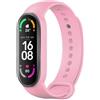 MAXY CINTURINO SILICONE WATCH BAND PER XIAOMI MI BAND 5 - 6 - 7 ROSA