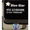 BLUE STAR BATTERIA IONI DI LITIO 3,7V 1400mAh PER HTC DESIRE - NEXUS ONE