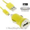 MAXY CARICABATTERIE PER AUTO DA ACCENDISIGARI USB + CAVO MICROUSB UNIVERSALE 5W 1A YELLOW BULK PER MODELLI A MARCHIO MOTOROLA