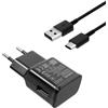 SAMSUNG CARICABATTERIE ORIGINALE FAST CHARGING DA CASA EP-TA200EBE 15W + CAVO USB-C BLACK BULK PER MODELLI A MARCHIO SAMSUNG