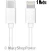MAXY CAVO DATI E RICARICA USB-C TO APPLE LIGHTNING FAST CHARGE 20W WHITE PER IPHONE 11 - 12 - 13 - PRO