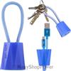 MAXY CAVO DATI E RICARICA USB PORTACHIAVI MICROUSB BLU PER SMARTPHONE