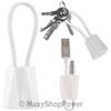 MAXY CAVO DATI E RICARICA USB PORTACHIAVI MICROUSB UNIVERSALE WHITE