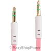 MAXY CAVO AUDIO JACK 3,5MM-JACK 3,5MM GUAINA PIATTA 1M PINK BULK