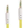 MAXY CAVO AUDIO JACK 3,5MM-JACK 3,5MM GUAINA PIATTA ANTIAGGROVIGLIAMENTE PROLUNGA 1M YELLOW BULK PER MODELLI A MARCHIO HTC