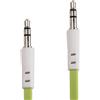 MAXY CAVO AUDIO JACK 3,5MM-JACK 3,5MM GUAINA PIATTA ANTIAGGROVIGLIAMENTO PROLUNGA 1M GREEN BULK PER MODELLI A MARCHIO HTC