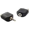 TEK ONE TO-AD-101 + AD-104 2X ADATTATORI AUDIO JACK 3,5MM TO 2X RCA BLACK
