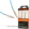 MAXY PROLUNGA CAVO AUDIO JACK 3,5MM-JACK 3,5MM UNIVERSALE 1 METRO BLU