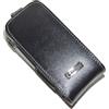 Caseroxx Borsa In Vera Pelle Con Clip Da Cintura Per Nokia C2-01 - Custodia Con Finestra Trasparente, Protezione Su Misura, Colore Nero