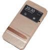 USAMS CUSTODIA ORIGINALE FLIP CASE MERRY SERIES PER SAMSUNG GALAXY ALPHA G850 GOLD