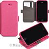 MAXY CUSTODIA S-POCKET BOOK ORIZZONTALE SILICONE FLIP CASE PER ALCATEL OT-C7 POP PINK