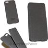 JEKOD CUSTODIA SUEDE LEATHER CASE PER IPHONE 5 - 5S - SE BLACK