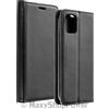 MAGNETO CUSTODIA A LIBRO SMART POCKET CASE IN PELLE PER APPLE IPHONE X - XS BLACK
