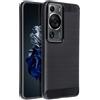BCASE CUSTODIA B-CASE TPU SILICONE COVER CASE PER HUAWEI P60 - P60 PRO CARBON METAL BLACK